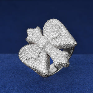 Winged Cross Moissanite Pave Ring - Different Drips