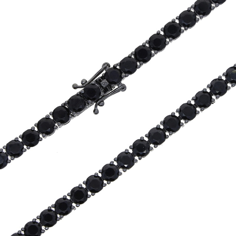 5mm Black Round Cut Tennis Bracelet - Different Drips