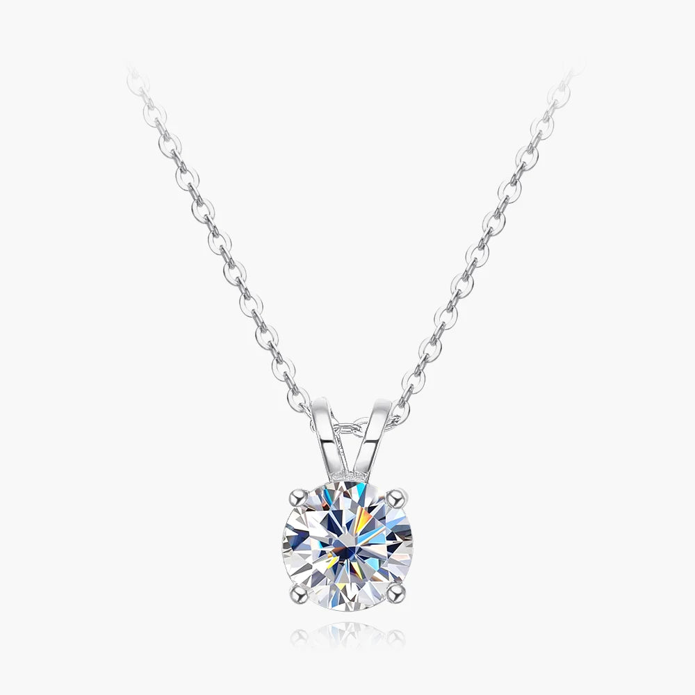 Women's S925 Moissanite Diamond Round Cut Pendant - Different Drips