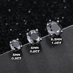 S925 Moissanite Black Diamond Stud Earrings - Different Drips