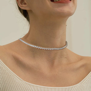 2.5mm Women's S925 Moissanite Tennis Necklace - Different Drips