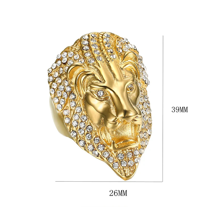 Iced Out Lion Ring - Different Drips
