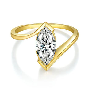 1CT Women's S925 Moissanite Diamond Marquise Cut Ring - Different Drips