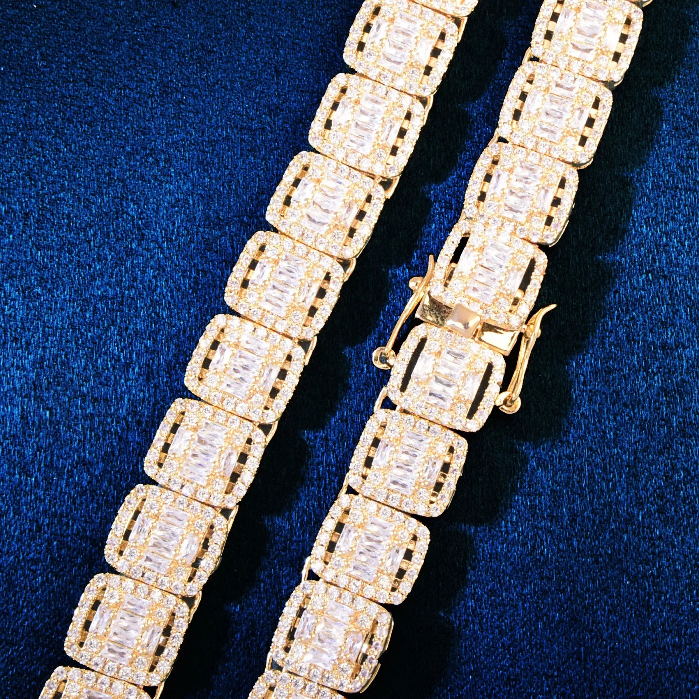 12mm Clusted Baguette Tennis Bracelet - Different Drips