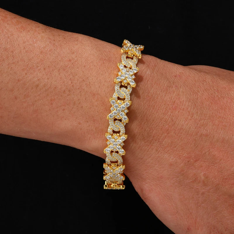 S925 XOXO Moissanite Link Bracelet - Different Drips