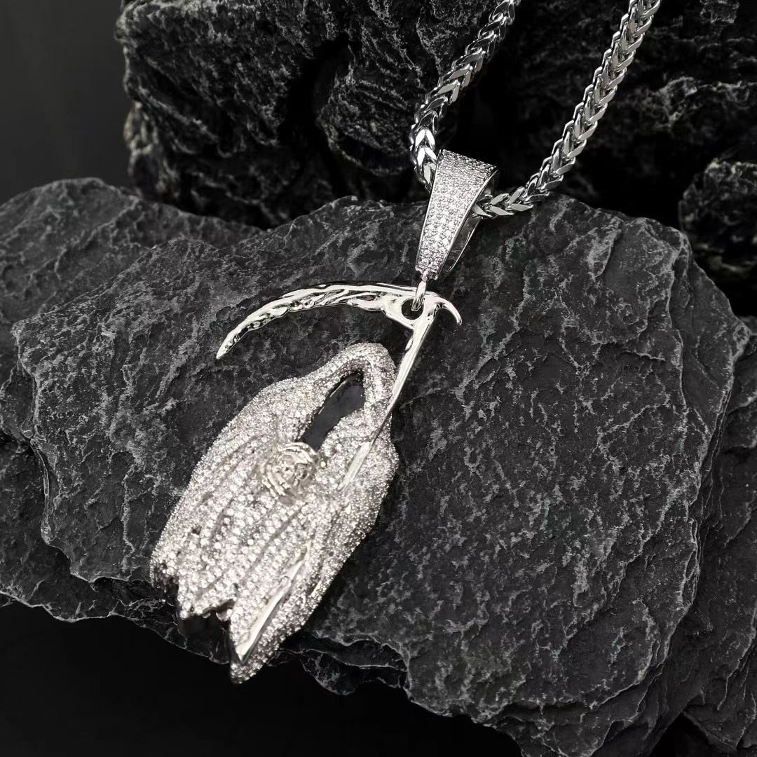 Iced Grim Reaper Pendant - Different Drips