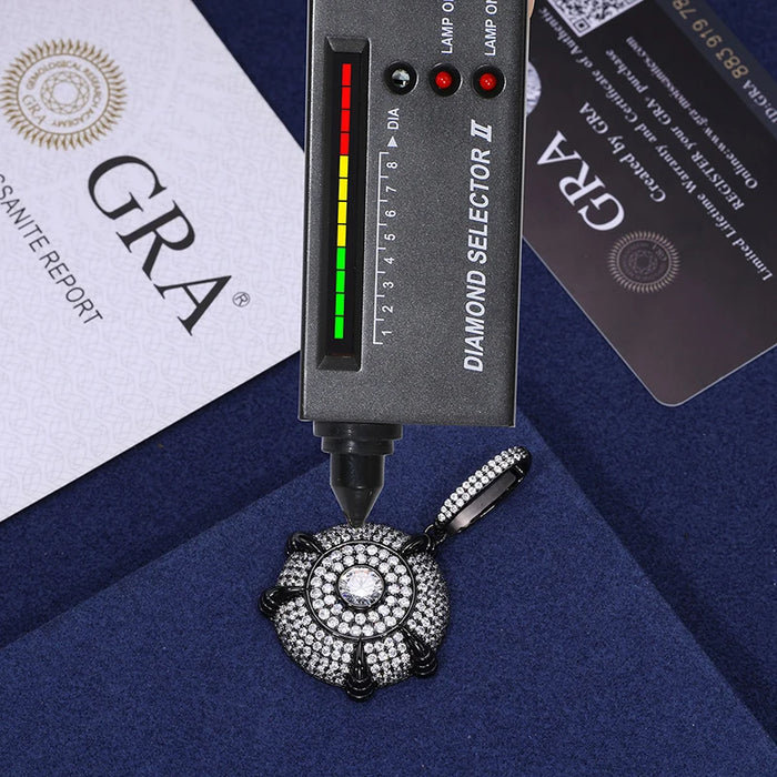 S925 Moissanite Diamond Dome Medallion Pendant - Different Drips