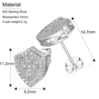 Thumbnail for S925 Moissanite Cross Shield Earrings - Different Drips