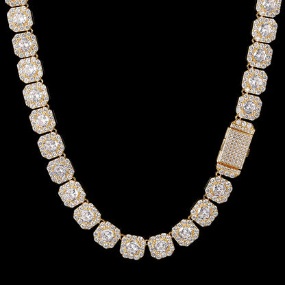 9-12mm Clustered Tennis Chain - Different Drips