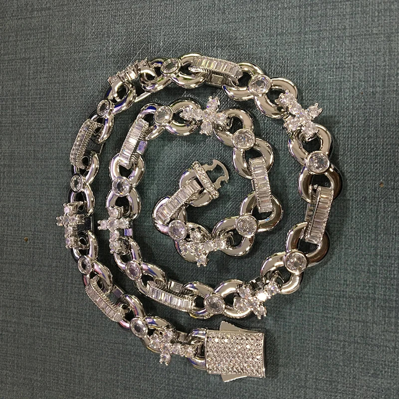 Iced Infinity Figure 8 Cross Link Chain - Different Drips