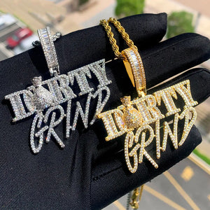 Iced Out Baguette Dirty Grind Pendant - Different Drips