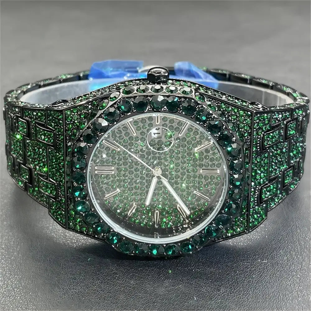 Bust Down Royal Blue Iced Out Watch - Different Drips