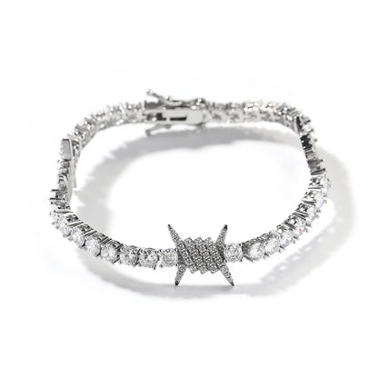 Iced Out Tennis Thorn Bracelet - Different Drips