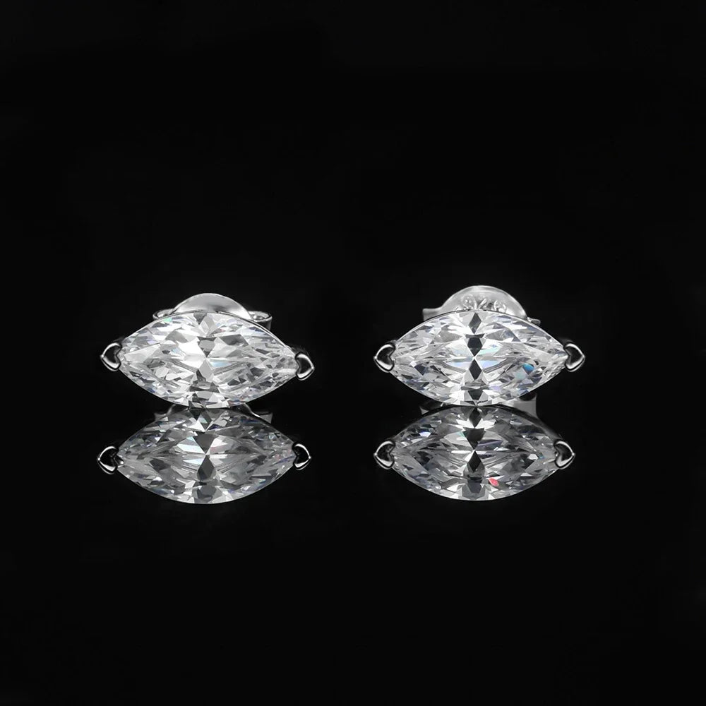 Women's S925 Marquise Cut Moissanite Diamond Earrings - Different Drips