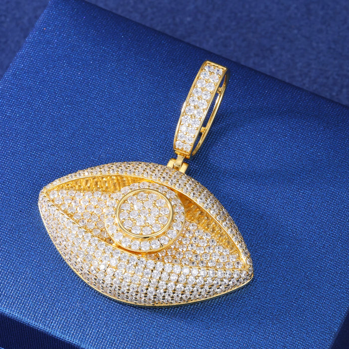 S925 Moissanite Diamond Evil Eye Pendant - Different Drips