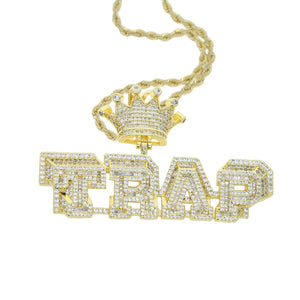 3D Trap Crowned Baguette Pendant - Different Drips