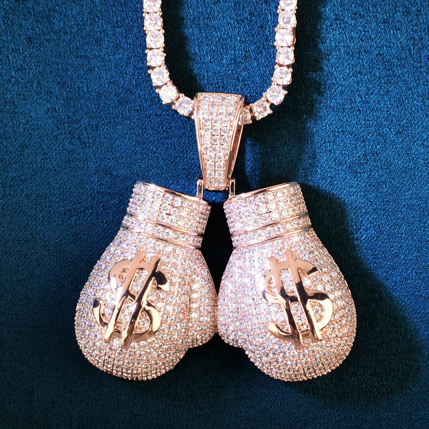 Dollar Sign Boxing Gloves Pendant - Different Drips