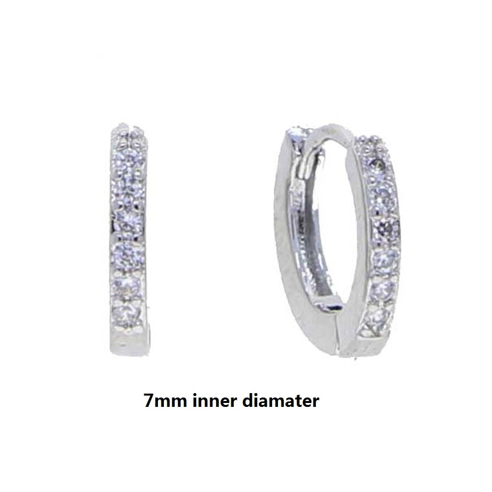 5mm-13mm Women's Eternity Hoop Earrings - Different Drips