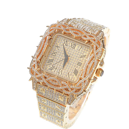 Iced Thorn Bezel Square Watch