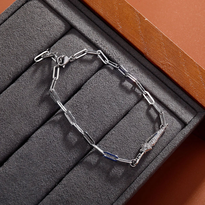 Iced Out Dagger Rolo Link Bracelet - Different Drips