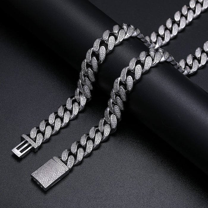 12mm Iced Out Miami Cuban Link Chain - Different Drips