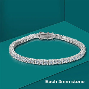 2-6mm Women's Diamond Tennis Bracelet - Different Drips