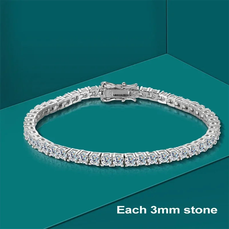 2-6mm Women's Diamond Tennis Bracelet - Different Drips