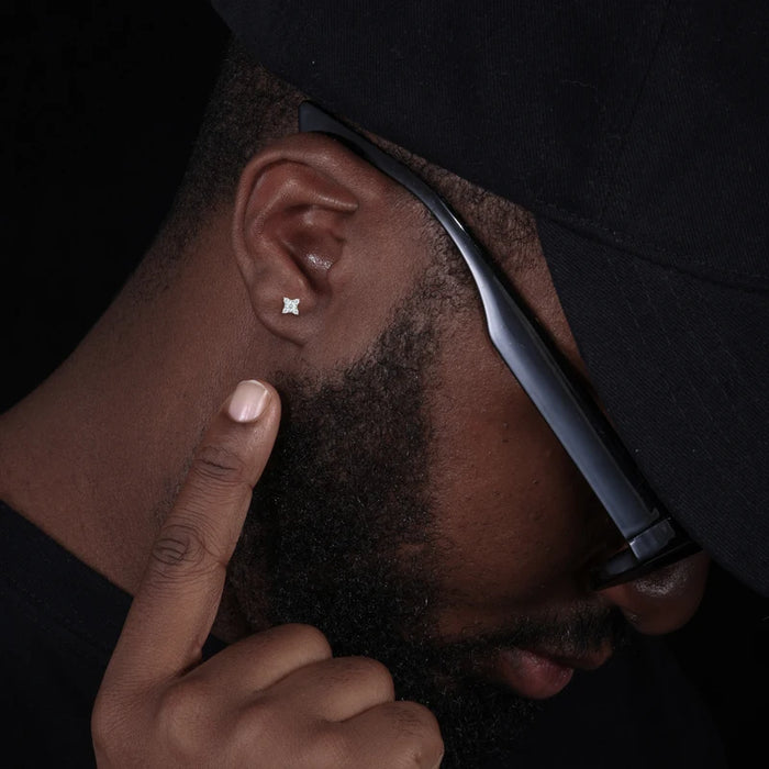 S925 Moissanite Cluster Stud Earrings - Different Drips