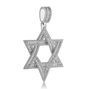 Baguette Star Of David Pendant - Different Drips