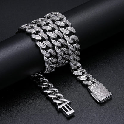 12mm Iced Out Miami Cuban Link Chain - Different Drips