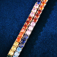 Thumbnail for 4mm Multi Color Round Cut Tennis Chain - Different Drips