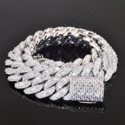 20mm Clustered Baguette Cuban Link Chain - Different Drips