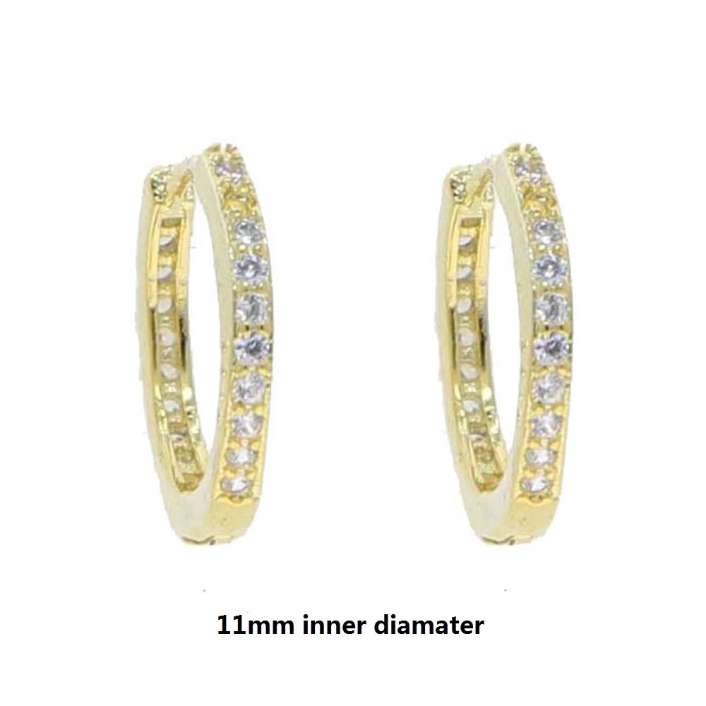 5mm-13mm Women's Eternity Hoop Earrings - Different Drips