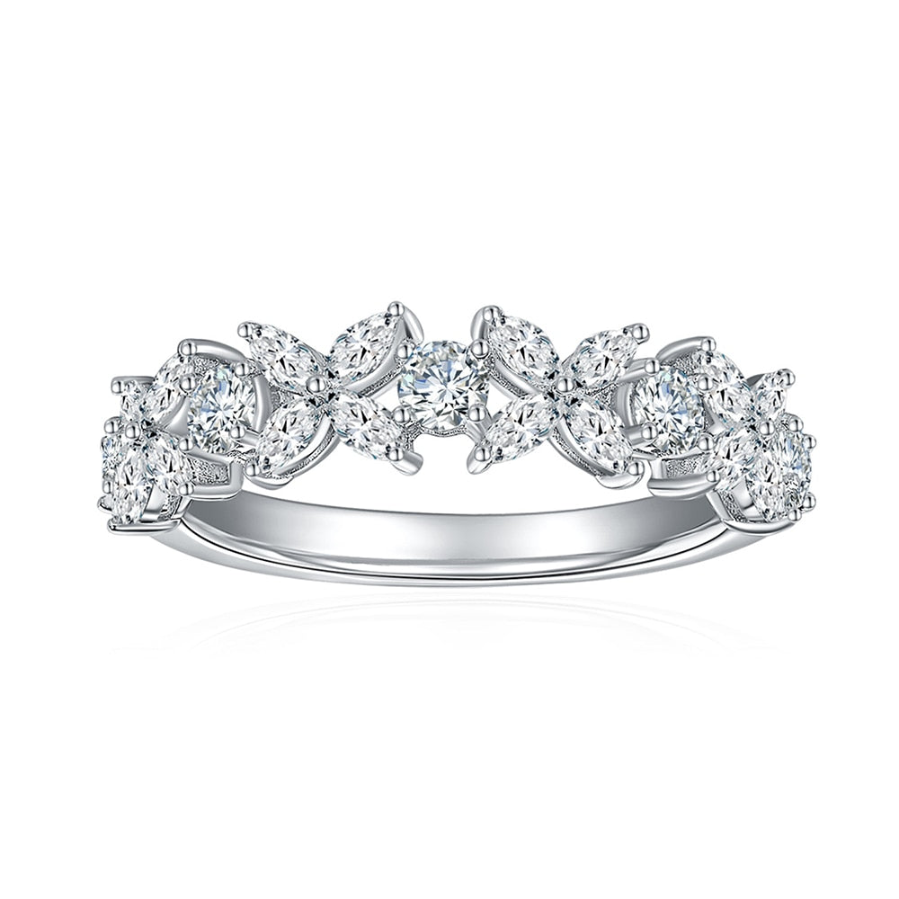 Women's S925 Moissanite Butterfly Link Ring - Different Drips