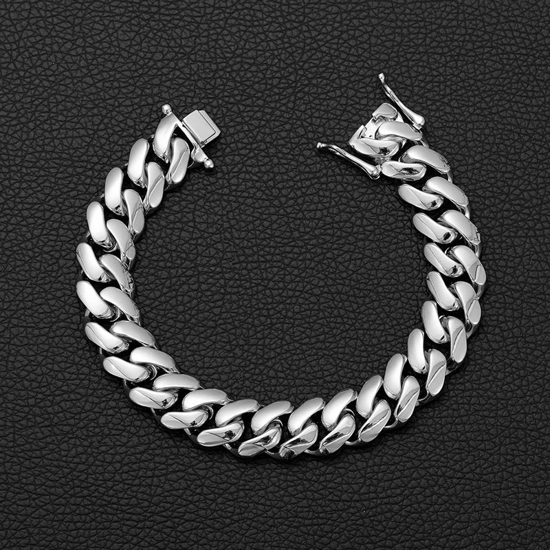 10-22mm Solid 18k Gold Plated Miami Cuban Link Bracelet - Different Drips