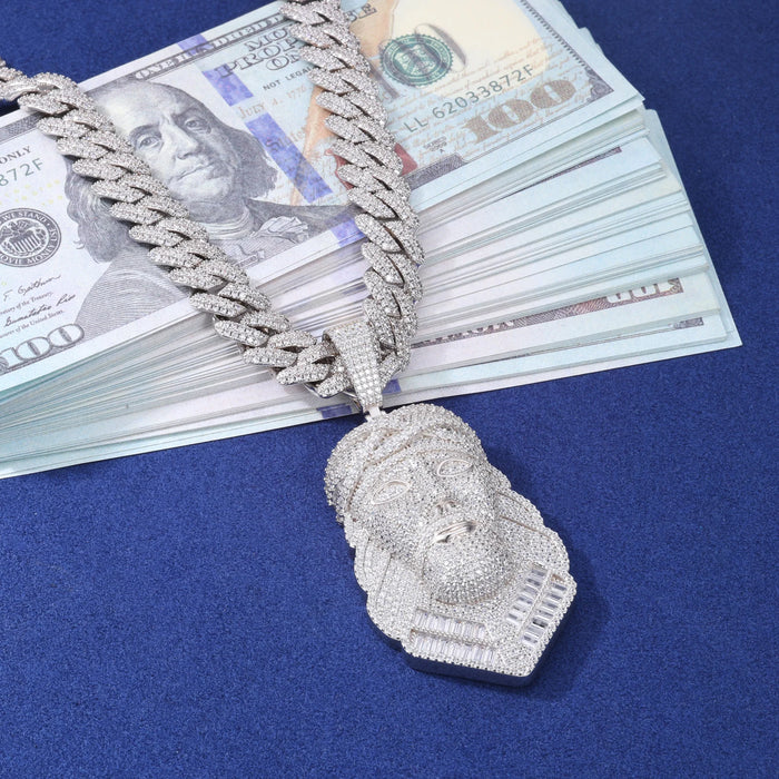 S925 Moissanite Baguette Diamond Jesus Piece Pendant - Different Drips