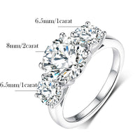 Thumbnail for Women's S925 Moissanite 3 Diamond Ring - Different Drips