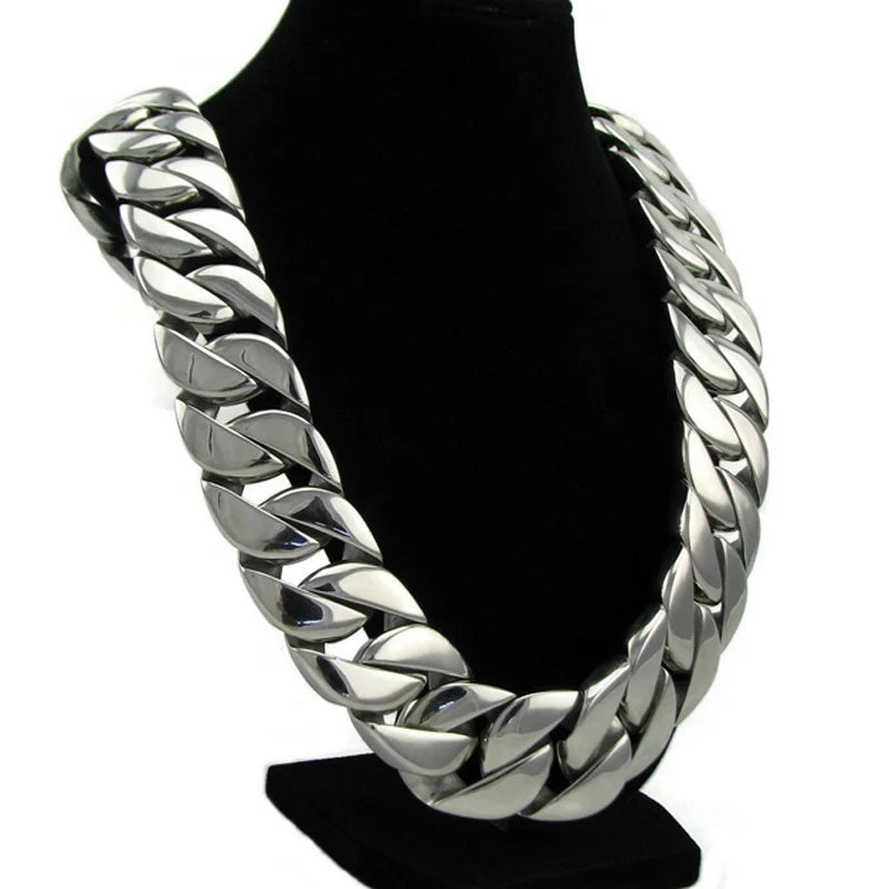 32mm Solid 18k Gold Plated Miami Cuban Link Chain - Different Drips