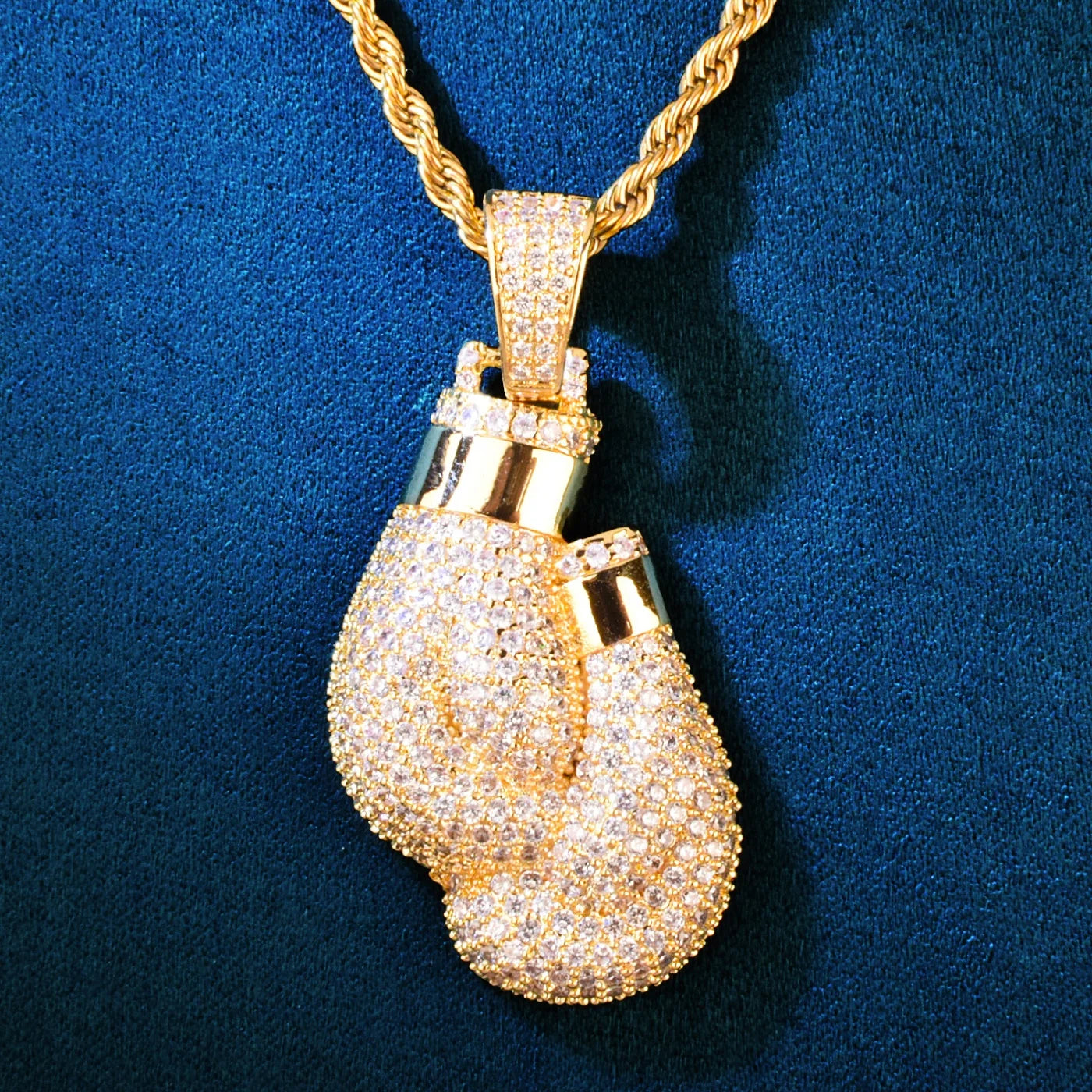 Iced Out Boxing Gloves Pendant - Different Drips