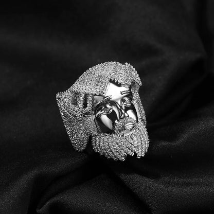 3D Jesus Head Ring - Different Drips