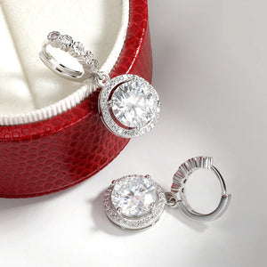 Women's S925 Moissanite Cluster Diamond Drop Earrings - Different Drips