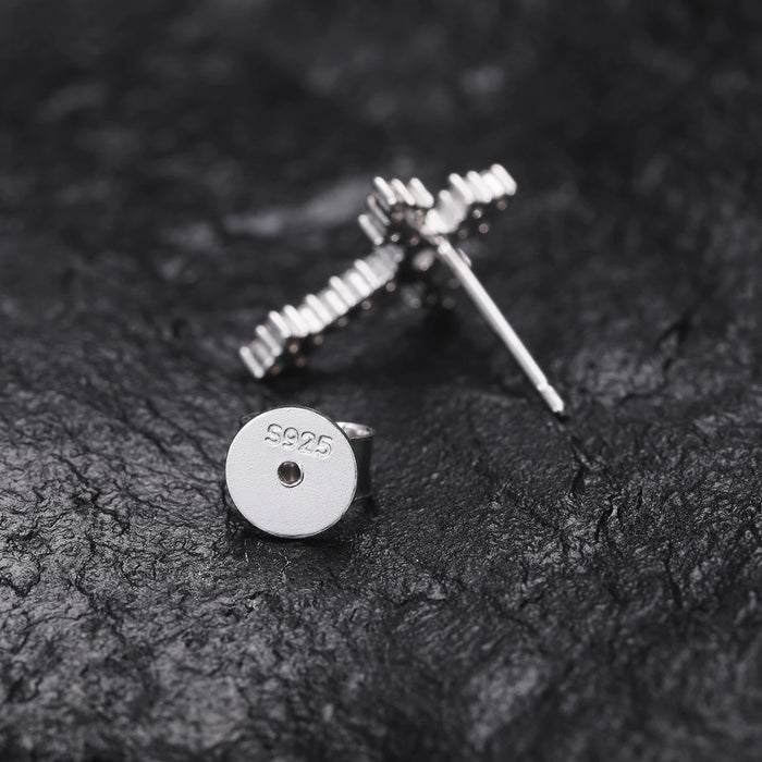 S925 Moissanite Diamond Cross Earrings - Different Drips
