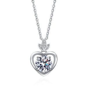 Women's S925 Moissanite Diamond Heart Pendant - Different Drips