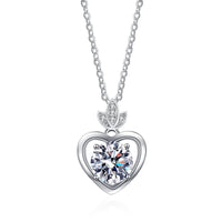 Thumbnail for Women's S925 Moissanite Diamond Heart Pendant - Different Drips