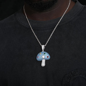 S925 Moissanite Mushroom Pendant - Different Drips