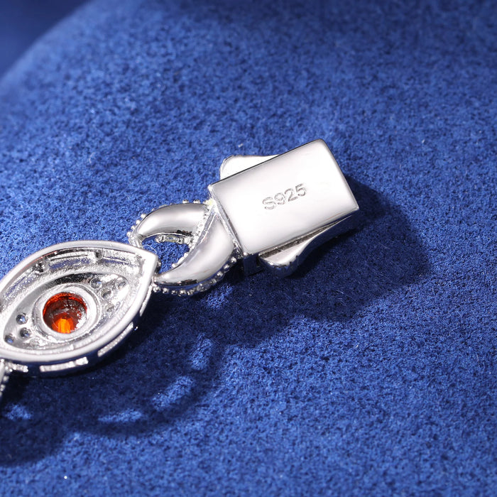 S925 Moissanite Infinity Cross Eye Link Bracelet - Different Drips