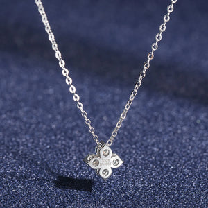 Women's S925 Clover Moissanite Diamond Pendant - Different Drips