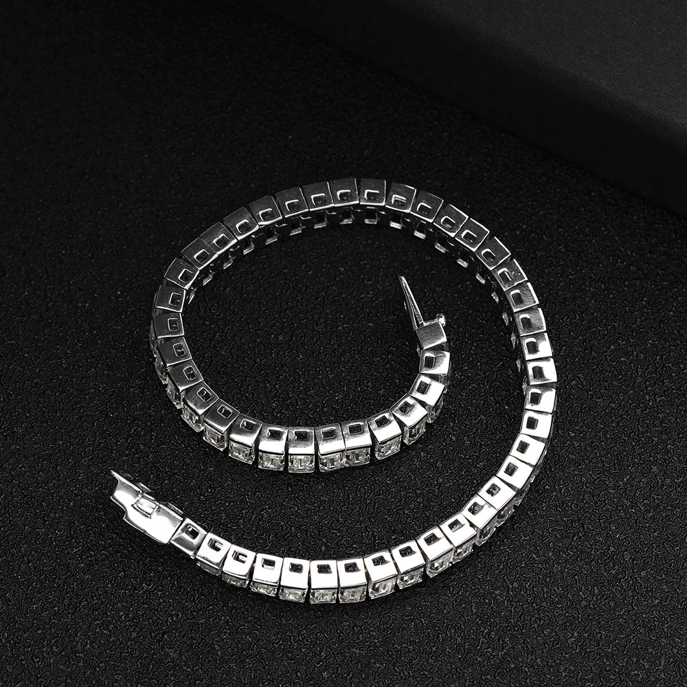 Women's S925 Baguette Diamond Tennis Bracelet - Different Drips