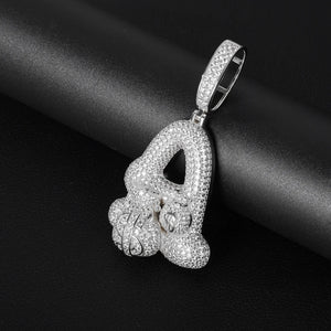 S925 Moissanite Diamond Money Bag Initial Letter Pendant - Different Drips