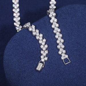 6mm S925 Moissanite Diamond V Cluster Chain - Different Drips